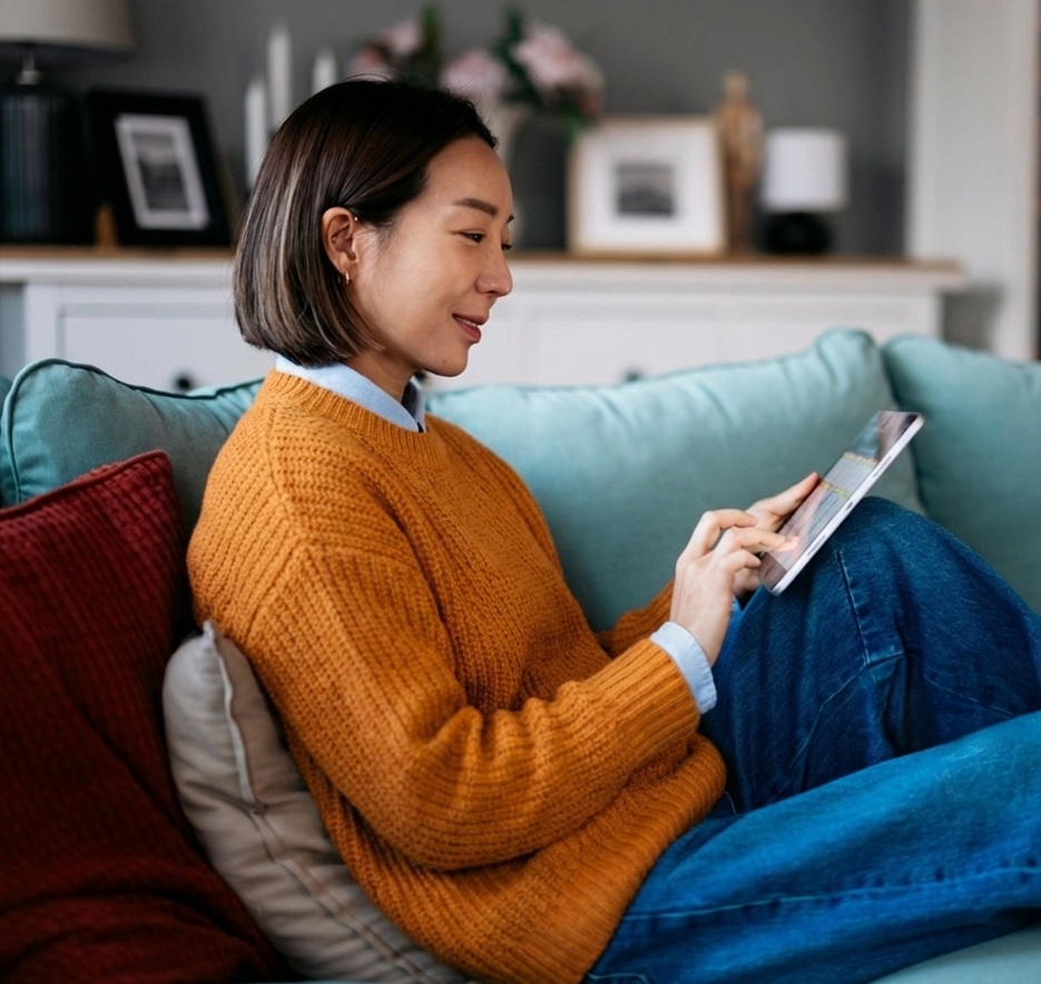 A person using the MindFi app
